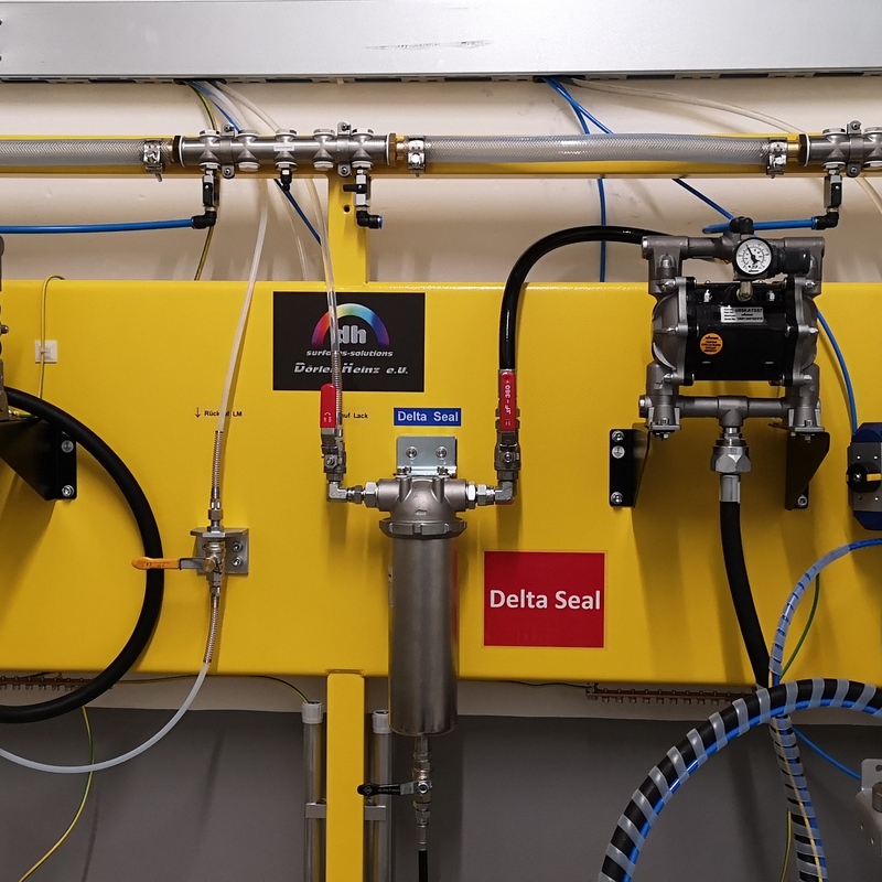 Farbversorgung mit großen Materialfiltern für längere Standzeiten